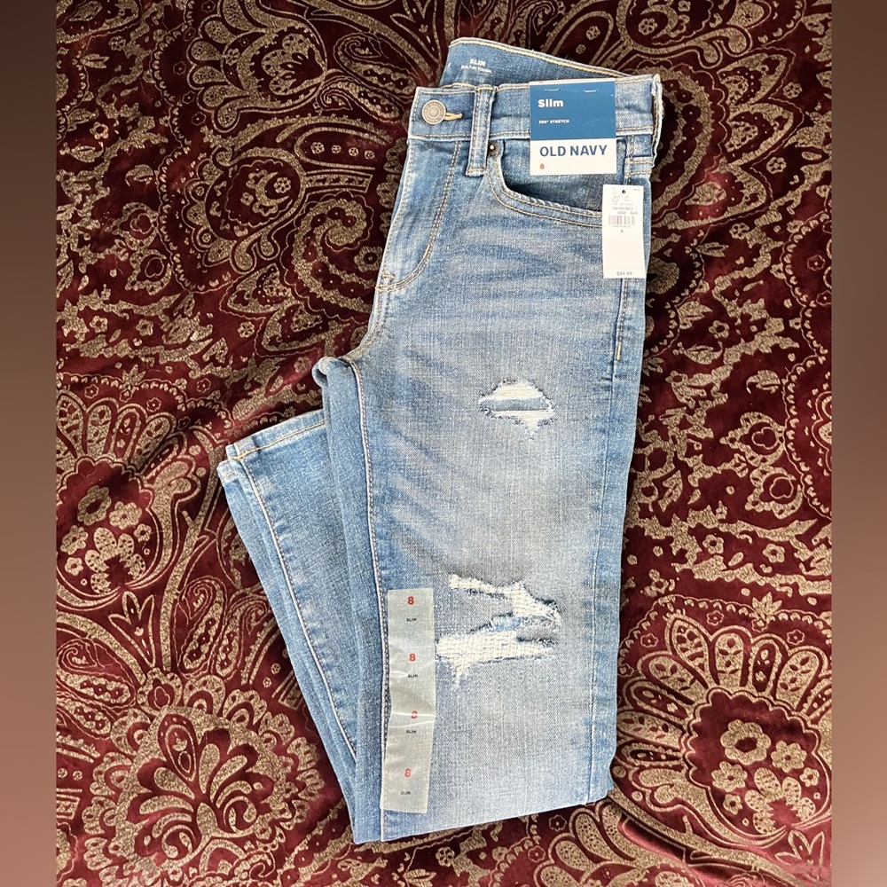Boys Old Navy Jeans.  Brand New! Slim, size 8